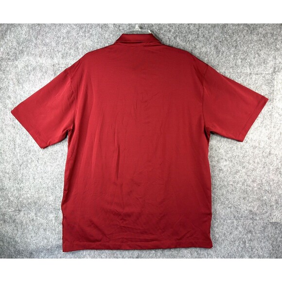 Oklahoma Sooners Polo Shirt Men's Large Red Nike Fit Dry OU Embroidered - Picture 5 of 9